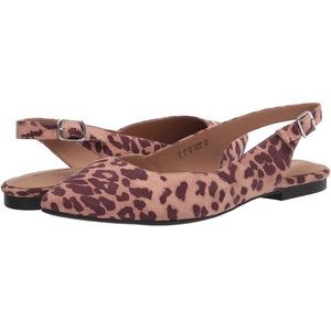NWT Amazon Essentials Leopard slingback flats